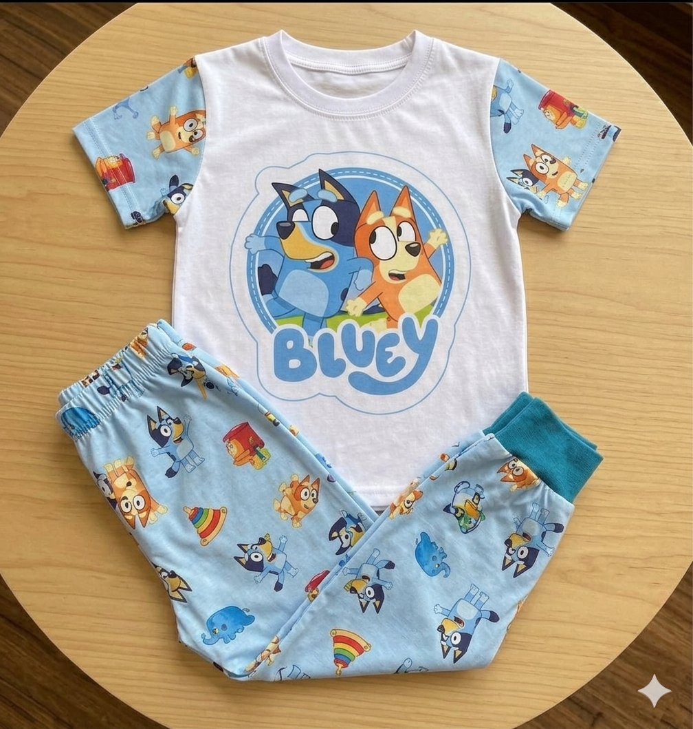 Pijama Bluey y Bingo Unisex